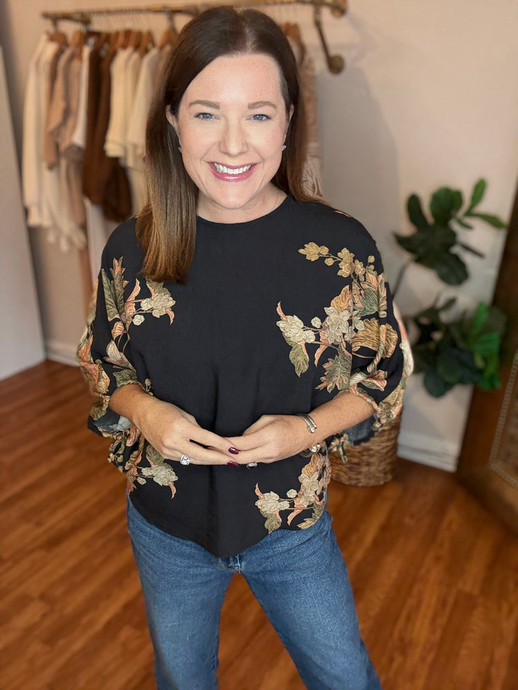 Garden of Grace Top in Black
