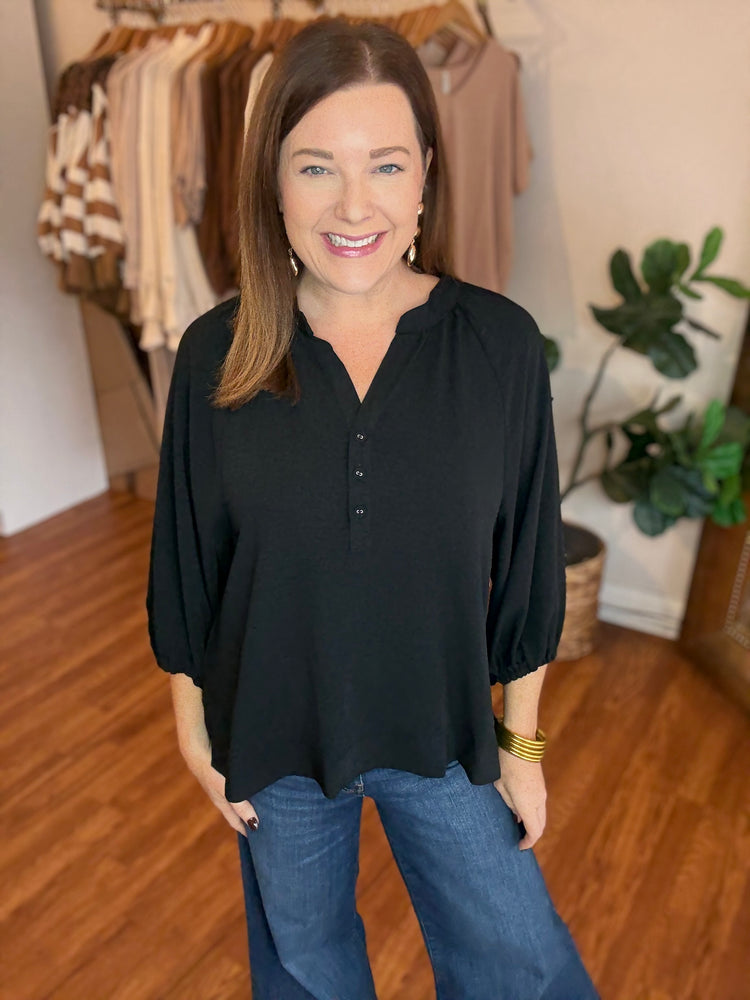 Catch You Off Guard Top in Black