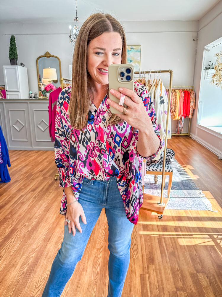Living Out Loud Top in Magenta