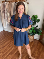 Ahead of It Dress in Navy