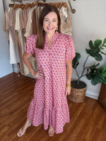Callahan Midi Dress in Pink