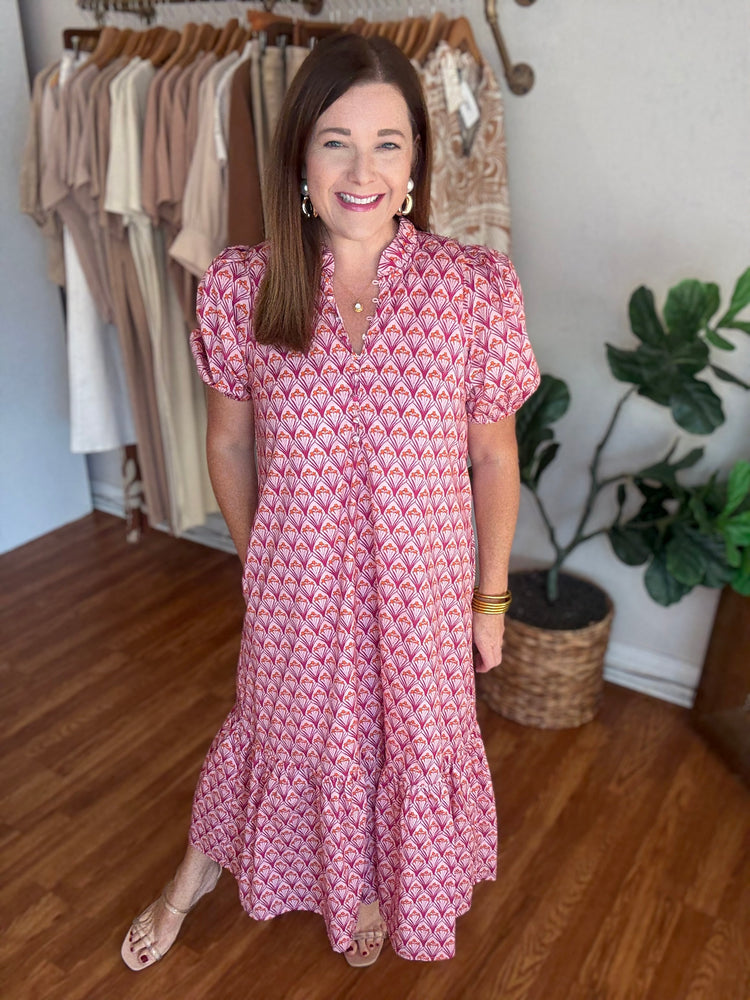 Callahan Midi Dress in Pink
