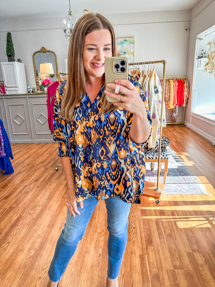 Living Out Loud Top in Navy