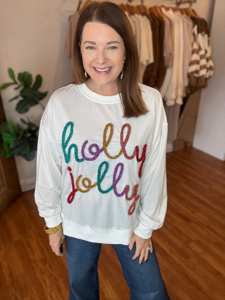 Holly Jolly Tinsel Top