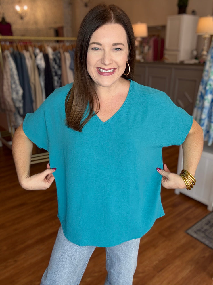 Always Loved It Top in Turquoise