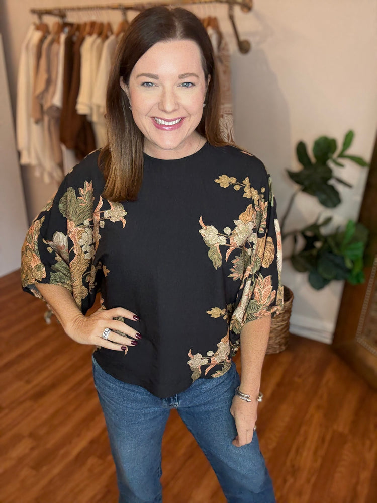 Garden of Grace Top in Black