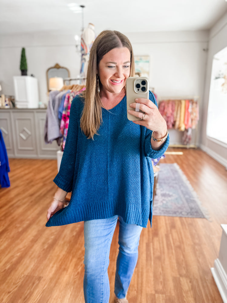 Clearly Yours Sweater in Teal