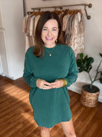 Weekend Sweatshirt Dress in Green