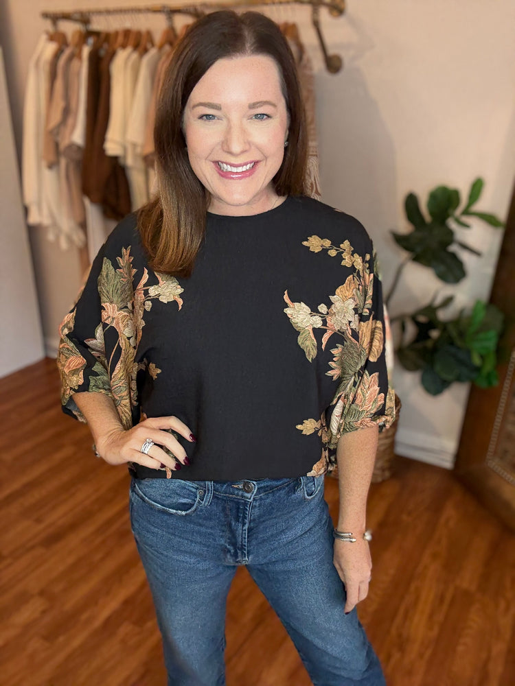 Garden of Grace Top in Black