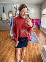 On the Wild Side Sweater in Rust