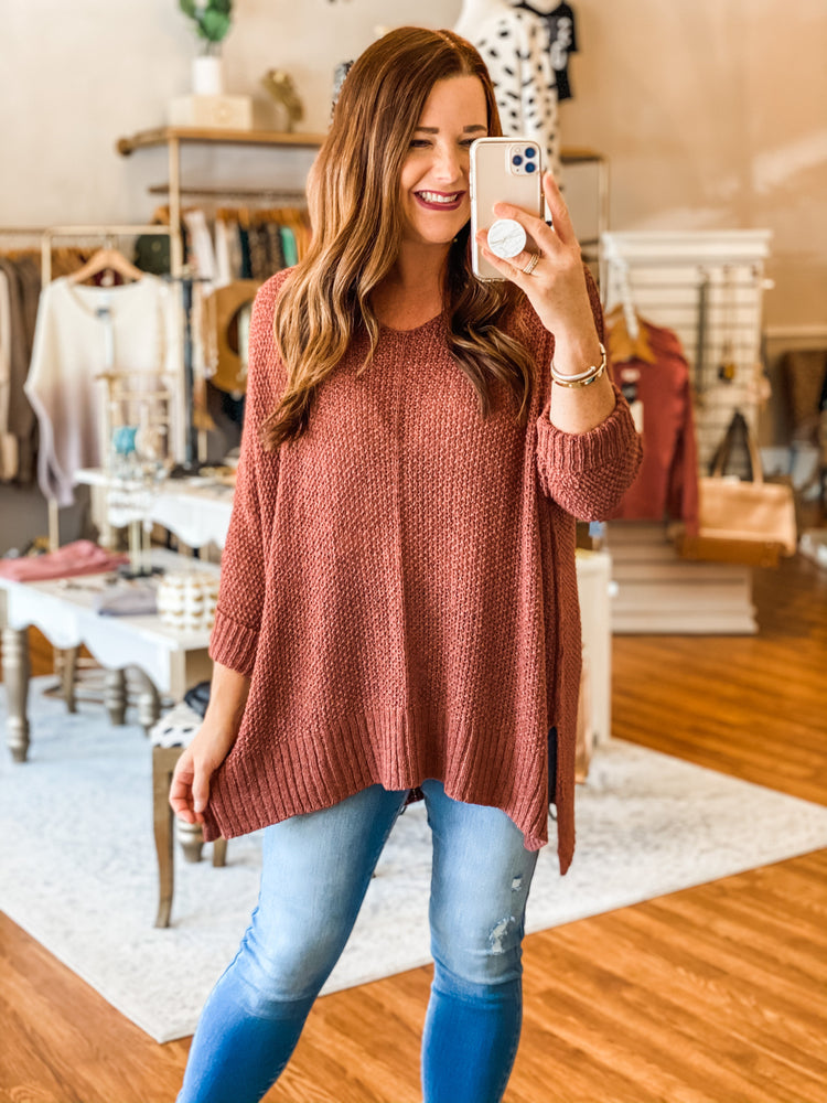 Clearly Yours Sweater in Cinnamon
