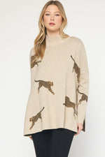 On the Wild Side Sweater in Tan