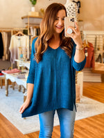 Clearly Yours Sweater in Teal