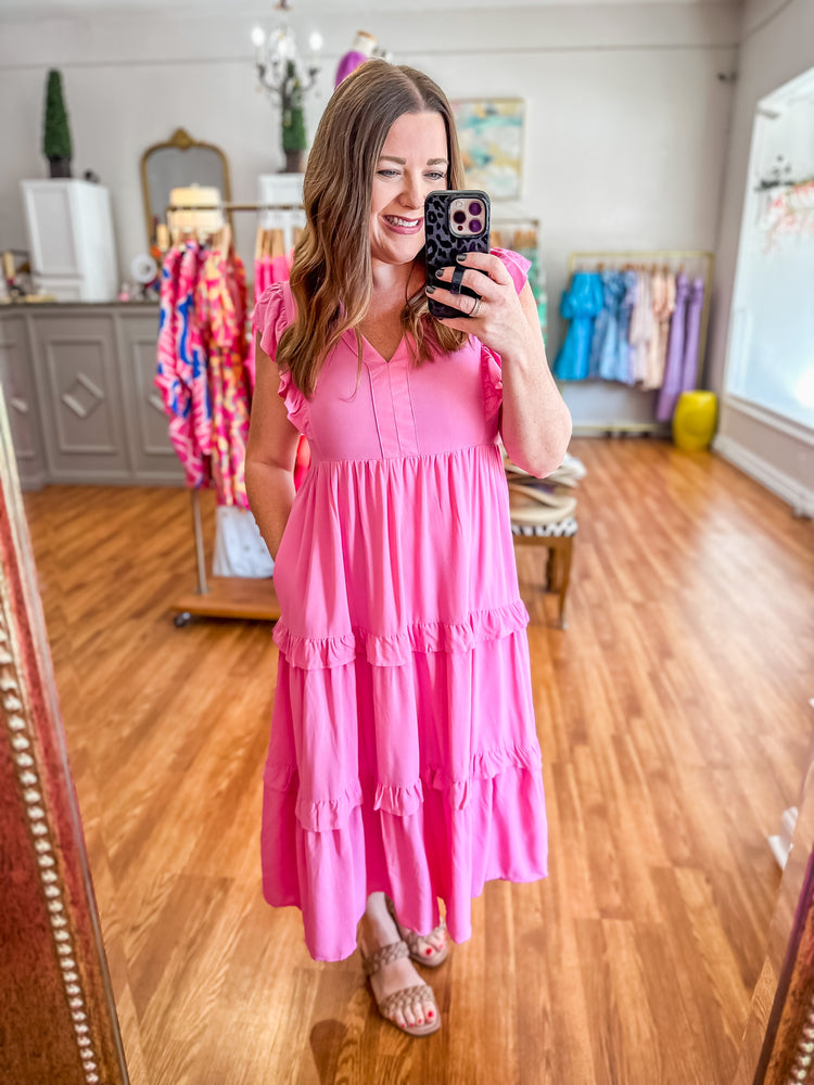 Southern Summer Dress in Pink