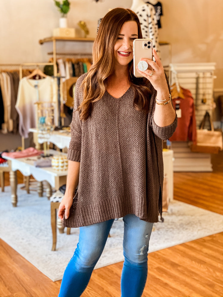 Clearly Yours Sweater in Brown