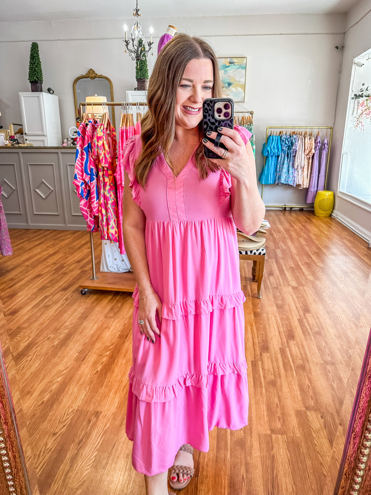 Southern Summer Dress in Pink
