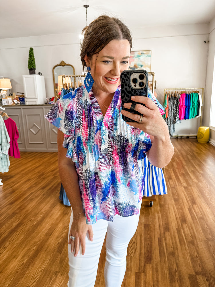 Wake Up Call Top in Blue