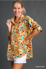 Jazzy in the Jungle Top in Apricot
