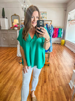 Talk About it Top in Green