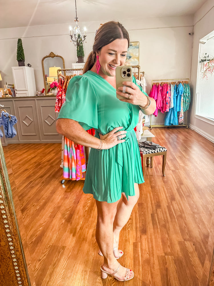 That Summer Feeling Romper in Green