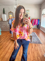 Bright Vibes Top in Pink