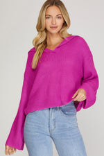 Stay Awhile Sweater in Pink