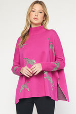 On the Wild Side Sweater in Pink
