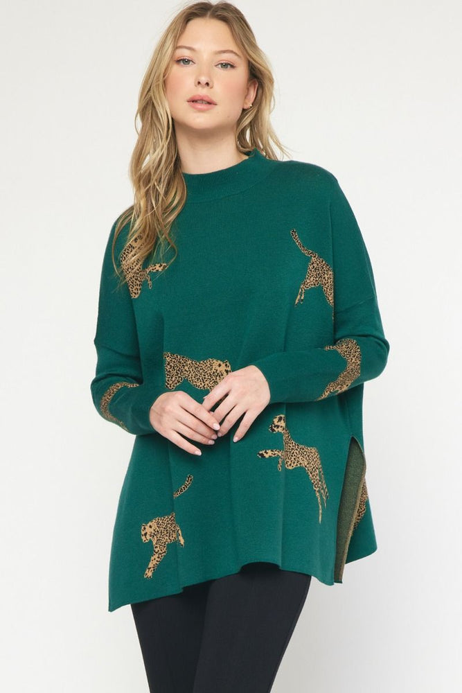 On the Wild Side Sweater in Green