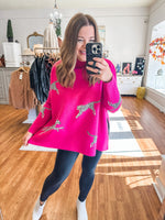 On the Wild Side Sweater in Pink