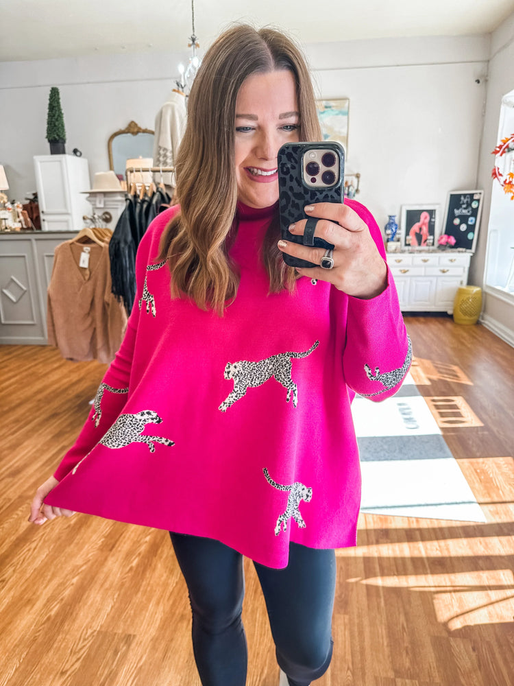 On the Wild Side Sweater in Pink