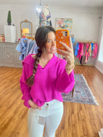 Stay Awhile Sweater in Pink