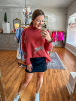 On the Wild Side Sweater in Rust