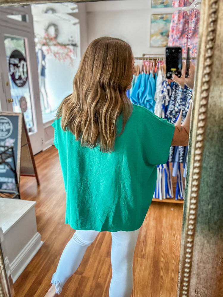 Talk About it Top in Green