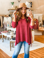 Clearly Yours Sweater in Berry