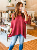 Clearly Yours Sweater in Berry