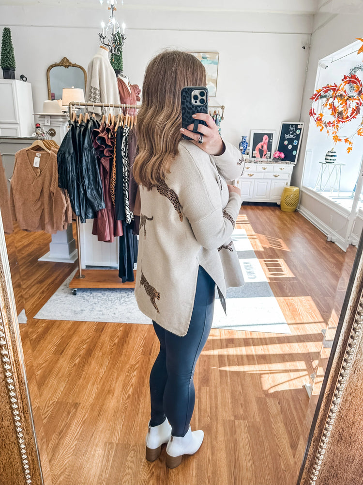 On the Wild Side Sweater in Tan