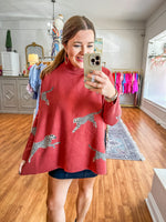 On the Wild Side Sweater in Rust