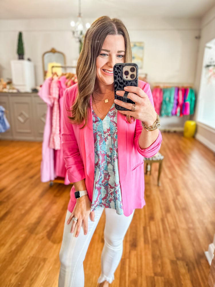 Feeling Confident Blazer in Pink
