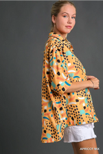Jazzy in the Jungle Top in Apricot