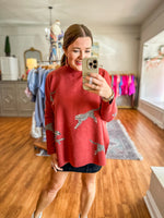 On the Wild Side Sweater in Rust