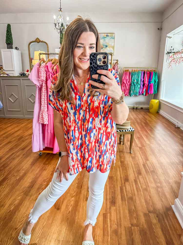 Willow Top in Firecracker