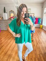 Talk About it Top in Green