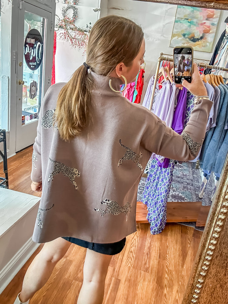On the Wild Side Sweater in Mocha