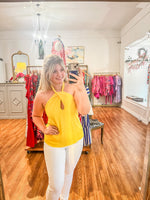 Stay All Day Halter Top in Yellow