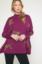 On the Wild Side Sweater in Plum