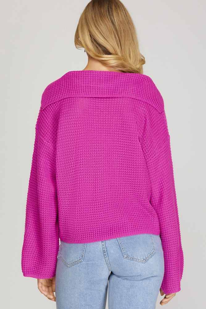 Stay Awhile Sweater in Pink
