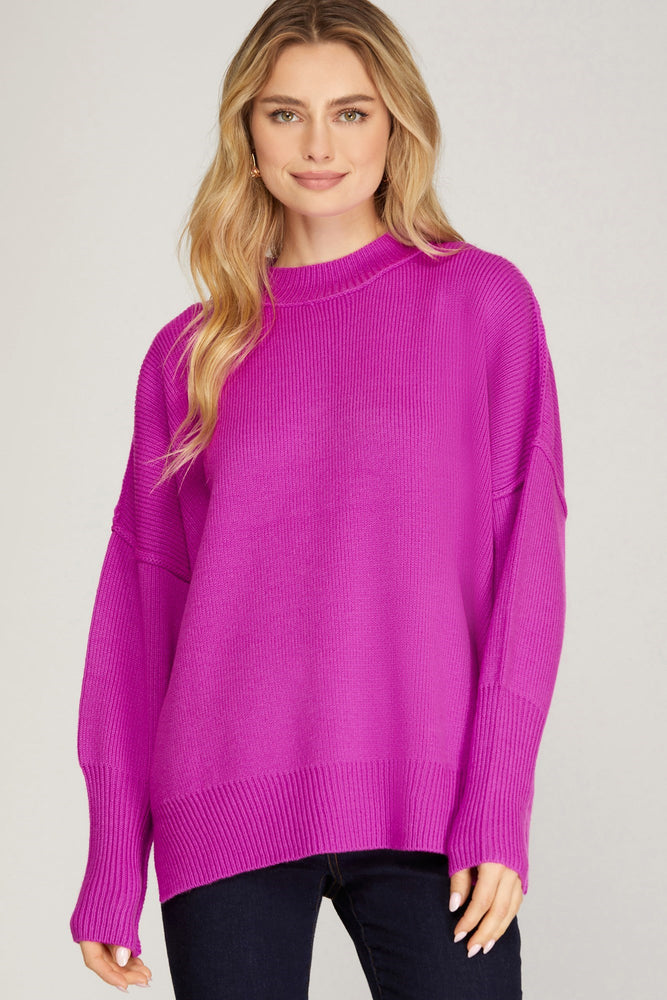 Call it What You Want Sweater in Magenta
