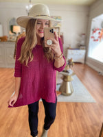 Clearly Yours Sweater in Magenta