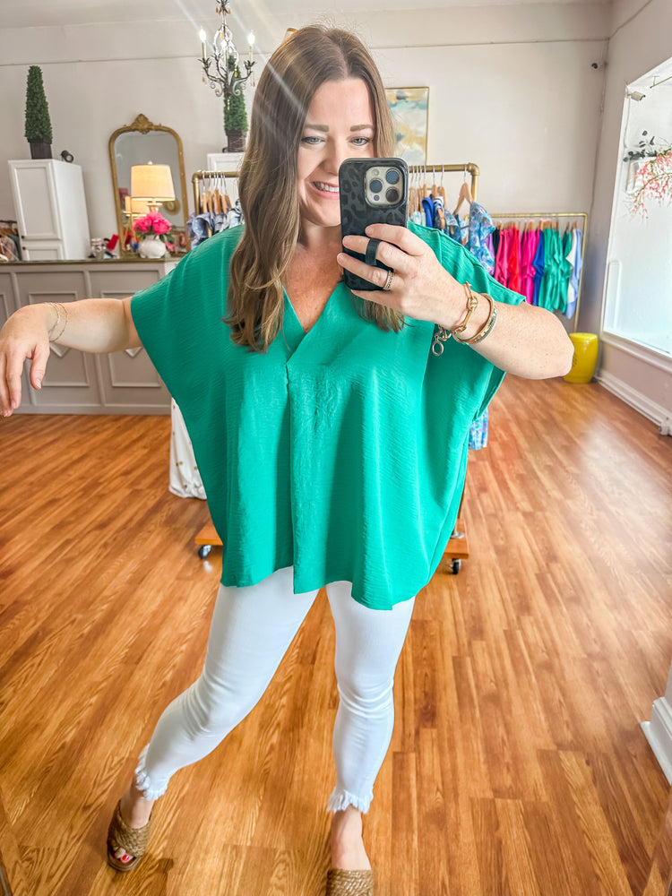 Talk About it Top in Green
