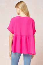 Vivian Top in Hot Pink